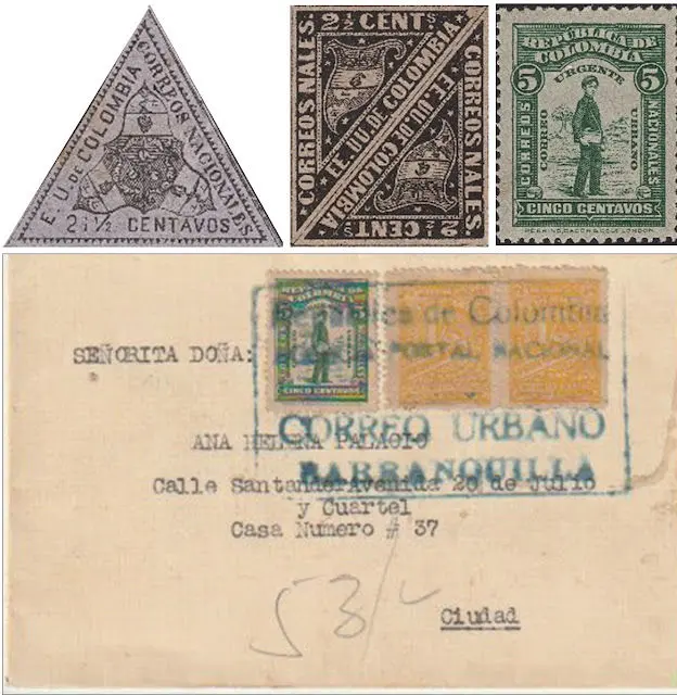 coleccion filatelica de estampillas de colombia