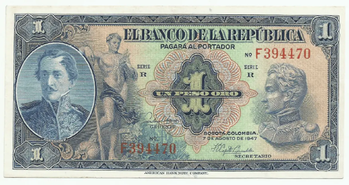 comprar billete antiguo 1 peso oro