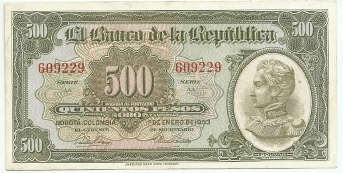 comprar billetes antiguos en venta 500 pesos