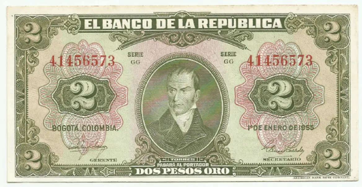 comprar billetes antiguos en venta 2 pesos