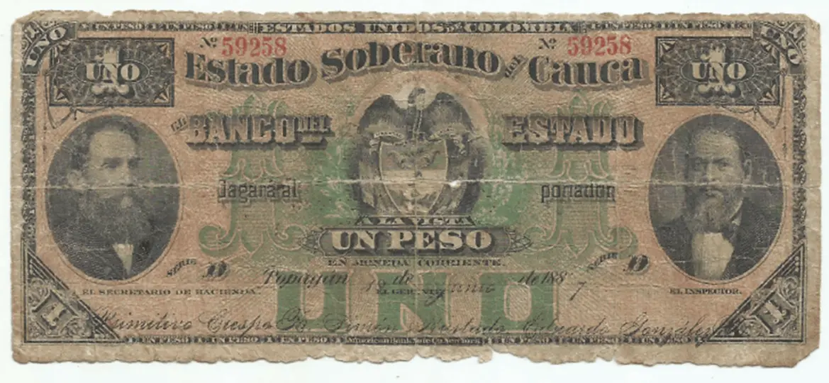 comprar billetes antiguos en venta 1 peso