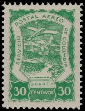 coleccion de estampillas de SCADTA